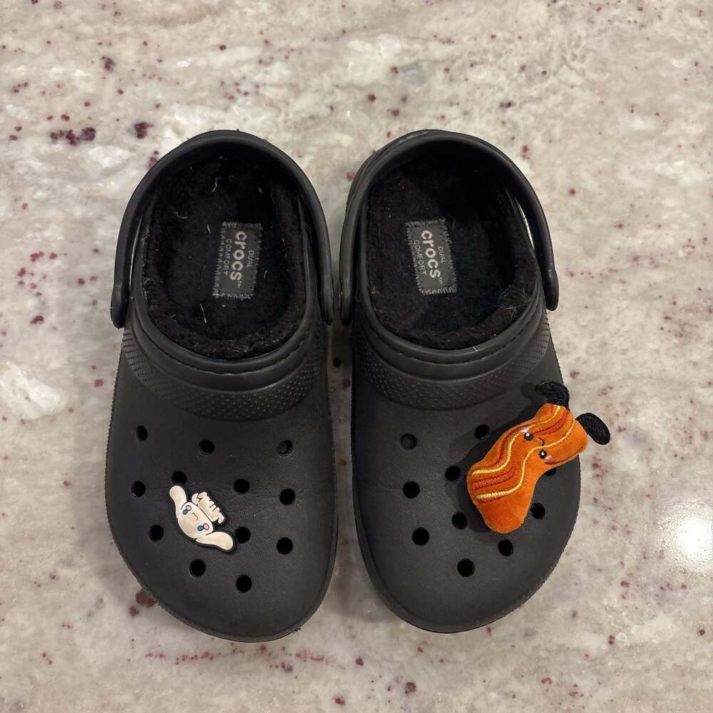 Crocs Unisex‎ Kids Classic Lined Clog, Black
